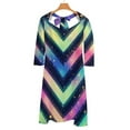 thumbnail image 6 of Colorful Chevron Pattern-2 Dress Summer Dresses Woman Street Style Big Size Casual Dress, 6 of 9