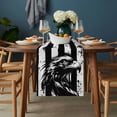 thumbnail image 2 of American Flag Table Runner - 108 Inch Long, Kitchen Dining Table Runner Dresser Scarves, Black US Flag Eagle Farmhouse Decor for Coffee Tables Wedding Party Banquet, 2 of 8