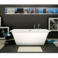 thumbnail image 5 of Maax 105742-001 Optik 66" Free Standing Acrylic Soaking Tub - White, 5 of 5