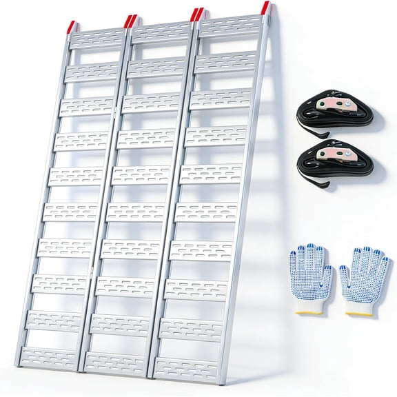 Aluminum Folding Ramps 1500 lbs Capacity Tri-Fold Loading Ramp 77L 54W ...