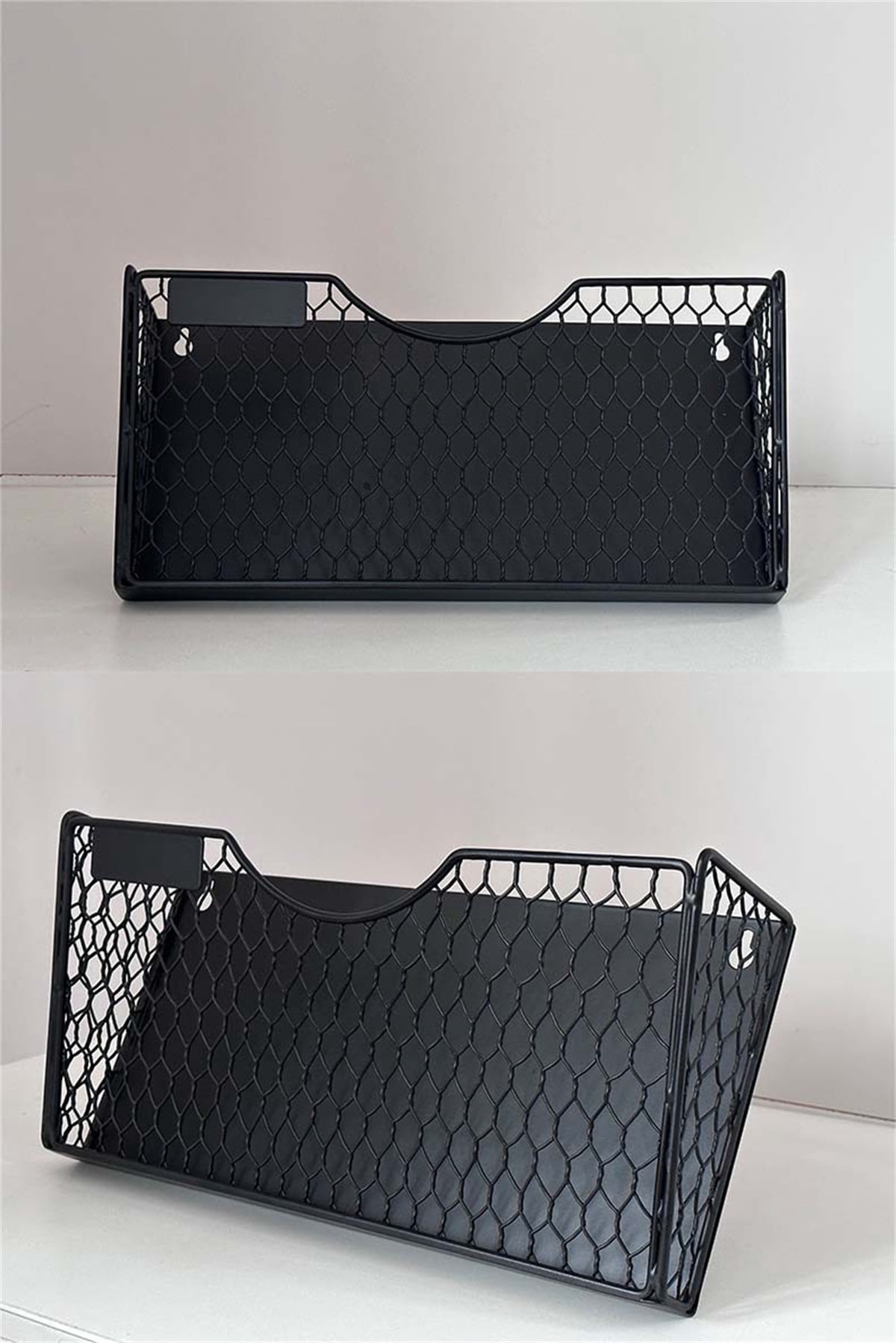 Magnetic Mesh File Holder,Bexikou Hanging File Organizers，No Drilling Installation File Organizer，Paper Organizer Holders Wall Bins f for Refrigerator, File Cabinets, Whiteboard, Office, Kitchen