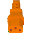 thumbnail image 4 of World Cord Sets 5 Foot IEC 60320 C14 to C13 PDU Style Heavy Duty 15 Amp Power Cable (Orange), 4 of 5