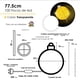 thumbnail image 2 of Esfera Gigante  Navideña Dorada De Tela Cn Luces Led 77cm Base Metal, 2 of 5