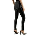thumbnail image 4 of Kureaily Women Matte pc leather open-crotch pants for ladies Work Casual Pants, 4 of 5