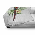 thumbnail image 2 of Bird Print Soft Flannel Fleece Throw Blanket, Tropical Macaw Parrot on an Exotic Palm Leaves and Hibiscus Branch Summer Art, Cozy Plush for Indoor and Outdoor Use, 50" x 70", Multicolor, by Ambesonne, 2 of 5