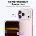 thumbnail image 4 of Compatible with iPhone 17 Pro Max Case 6.9", Slim Liquid Silicone 3 Layers Soft Gel Rubber Shockproof Protective Cover with Anti-Scratch Microfiber Lining-Chalk Pink, 4 of 7