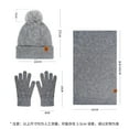 thumbnail image 3 of DFEK Winter Thermal Lined Knit Scarf Hat Set for Outdoor Riding and Cold Weather Khaki One Size, 3 of 4
