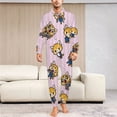 thumbnail image 6 of Aggretsuko Unisex Onesie Pajamas Zipper Jumpsuit Hooded One Piece Sleepwear for Family Mens Womens, 6 of 8