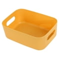 thumbnail image 1 of Conteneur de Rangement Surface Lisse Design Poignée Couleur Unie Bac de Rangement en Plastique Polyvalent pour Chambre, 1 of 10