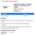 thumbnail image 2 of Clutch Master Cylinder - Compatible with 2006 - 2010 Kia Rio5 1.6L 4-Cylinder 2007 2008 2009, 2 of 2