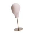 thumbnail image 2 of Soporte para cabeza de peluca, soporte para sombreros de altura ajustable para escritorio, base estable, modelo de soporte para peluca Base dorada, 2 of 8