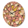 thumbnail image 3 of Designart 'Triangular Gold Design Retro II' Mid-Century Modern Wood Wall Clock, 3 of 5