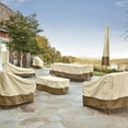 thumbnail image 2 of Neatifyes Veranda Water-Resistant 60 Inch Round Patio Table & Chair Set Cover with Umbrella Hole, Pebble, Outdoor Table Cover, 2 of 15