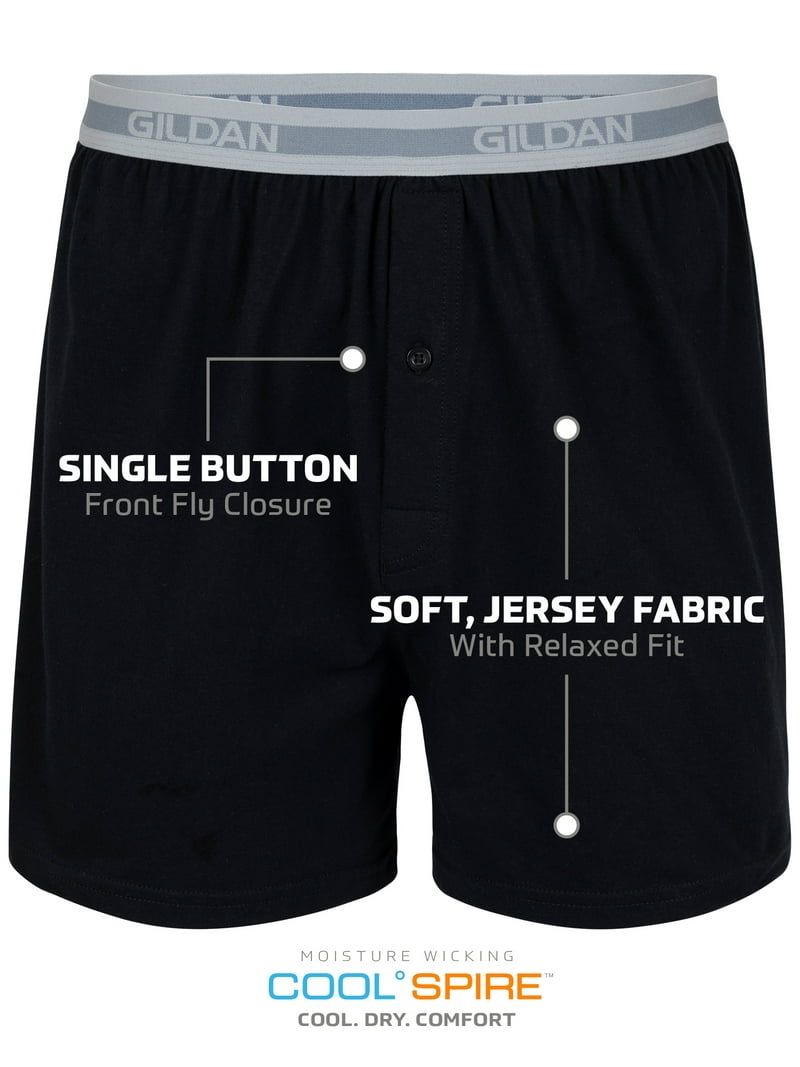 Gildan Men's Knit Boxers, 5-Pack, Sizes S-2XL, 4