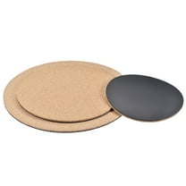 Uxcell 6" 8" 10" Round Plastic Cork Home Garden Plant Mat Coaster Pad 3in1 Set
