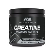 Amazing Muscle Micronized Creatine Monohydrate Unflavored Powder Supplement | 90 Servings | 5000 mg Per Serving | 1 Lb (453.5 Grams) | Ideal Pre & Post Workout Supplement | Made in USA