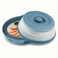 thumbnail image 3 of LOVEVER Multi-Layer Microwave Splash Cover with Tray Set  10.6-Inch Bpa-Free Lid  Food-Safe Microwave Splash Guard  Suitable for More Dishes  Blue/Grey/Green Options, 3 of 5