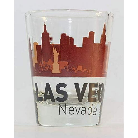 Las Vegas Nevada Sunset Skyline Shot Glass