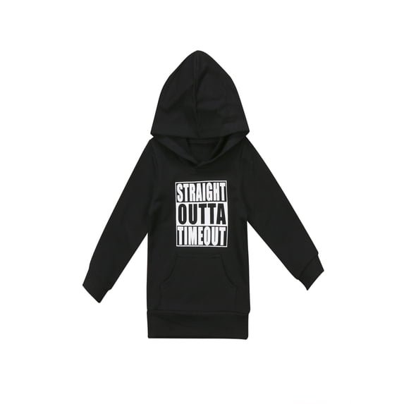 Gureui Toddler Baby Long Sleeve Letter Print Hood Pullover Fashion Clothes