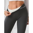 thumbnail image 2 of High Waisted Thicken Leggings for Women - No See Through Tummy Control Cycling Workout Yoga Pants English&Dark Grey XL, 2 of 3