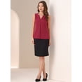 thumbnail image 4 of DARING DIVA Sleeveless Blouse Top Office Work Shirt XS Red, 4 of 6