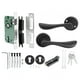thumbnail image 2 of Juego de Manija de Palanca de Bloqueo de Accesorios de Hardware, Juego de Cerraduras de Puerta de Resistencia Al Desgaste, Negro para la la Sala de Estar de la Sala de Estar en Casa, 2 of 7