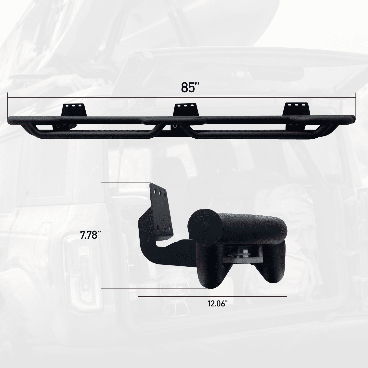 Vijay Running Boards Compatible with 2019-2020-2021-2022-2023-2024-2025-2026 Dodge Ram 1500 Bolt-on Side Steps Rails Steel Nerf Bars