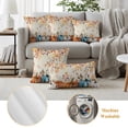 thumbnail image 6 of Orange Blue Fall Outdoor Pillow Covers 20"x20" Set of 2,Waterproof Throw Pillow Covers for Patio Furniture,Pumpkins Rustic Botanical Thanksgiving Decorative Cushion Pillowcases for Garden Couch Sofa, 6 of 9