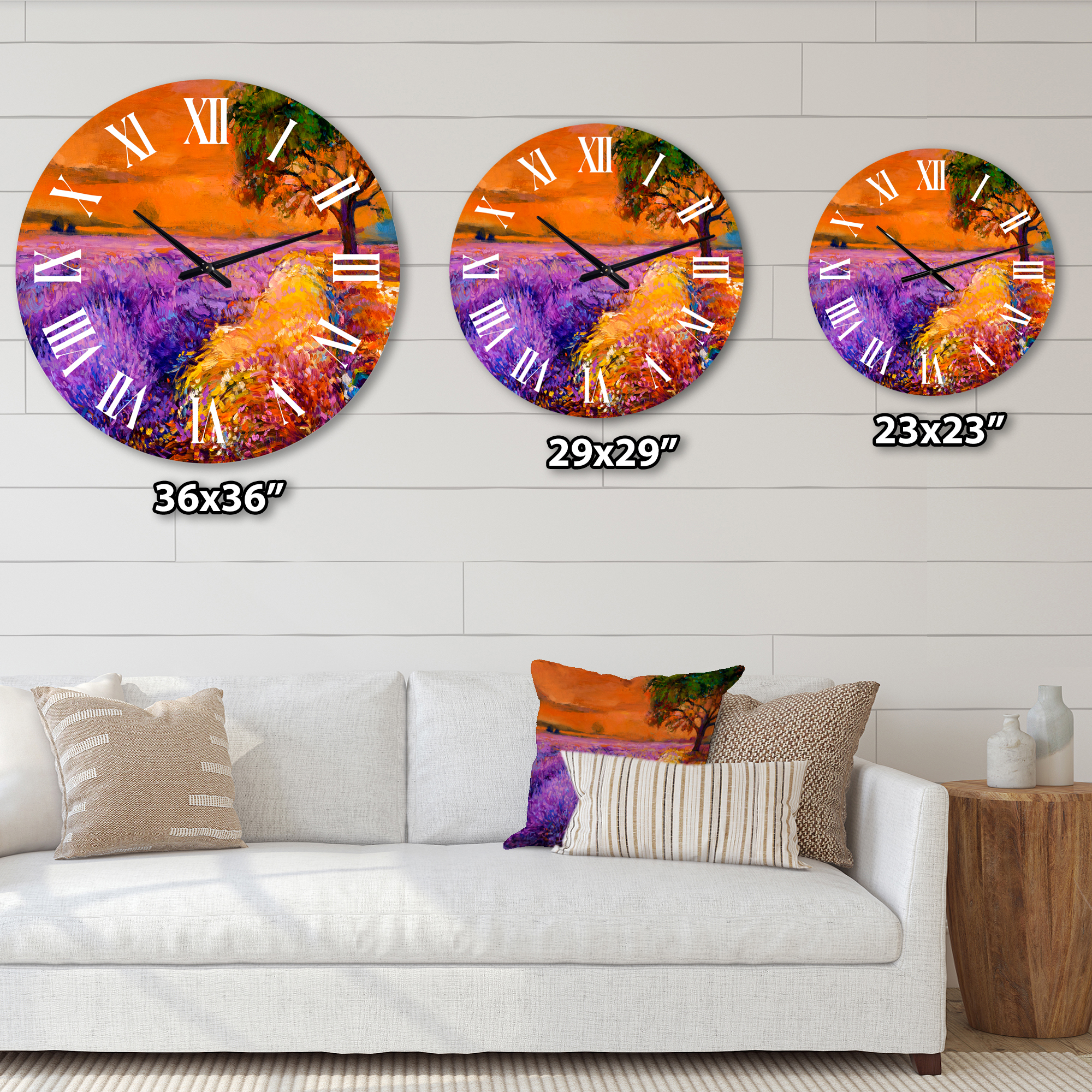 Designart 1 in Quartz Farmhouse Wall Clock