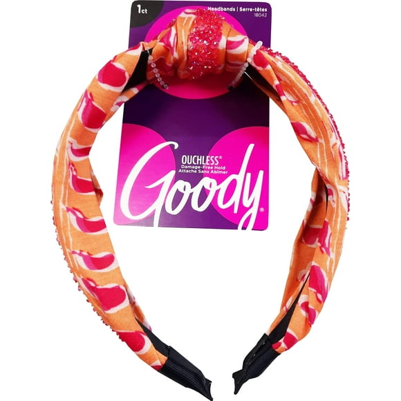 Diadema Goody Ouchless - Estampado de moda - Ajuste cómodo para usar todo el día - Para todo tipo de cabello - Accesorios para el cabello para niñas