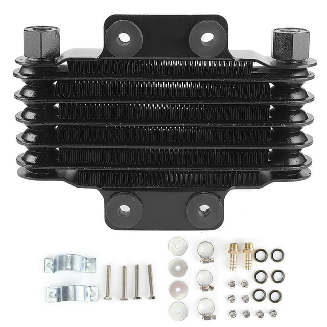 6 Row Engine Oil Cooler Black Cooling Radiator Parts for 125‑250CC Motorcycle Dirt Bike ATV