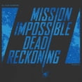 thumbnail image 2 of Junior's Mission: Impossible Dead Reckoning Movie Logo Blue Graphic Tee Black 2X Large, 2 of 3