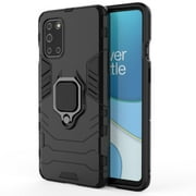 OnePlus 8T Case, Shockproof Rugged Armor Protective Case with Magnetic Ring Holder - Black