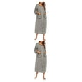 thumbnail image 3 of yingyy 1/2/3 Polyester Robe de Nuit Femme Décontractée Col Rond Manches Longues Double Poche Respirante Robe de Maison Vêtement de Nuit Gris TTG 2 Pcs, 3 of 6