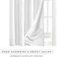 thumbnail image 3 of Elegant Comfort Blackout Grommet Top Curtains - 2 Panel Set - Window Treatment, Thermal Insulated, Room Darkening, Energy Saving Window Drapes for Living Room (Set of 2) - W54" X 95inch, White, 3 of 7