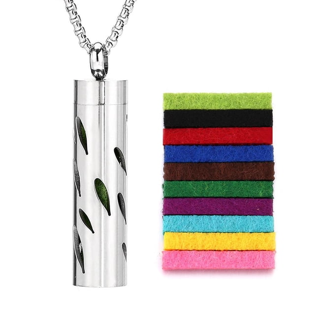 2025 New Aromatherapy Jewelry Necklaces Essential Oil Diffuser Necklace Stainless Necklace Perfume Steel Locket Open Scent B0F1