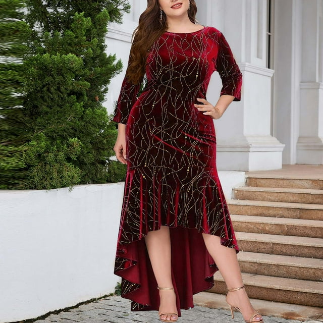 Birdeem Robe Longue Confortable à Manches Longues et Col Rond pour Femme avec Fermeture Éclair Mode Automne