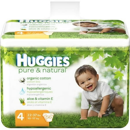Huggies Pure & Natural Big Pack Sz4 56ct