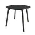 Castle Place Elegance Sleek 42" Wood Round Dining Table, Black