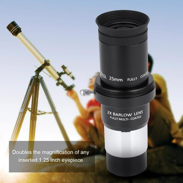 YLSHRF 1.25 Plossl Telescope Eyepiece Set 4/10/25mm + 2X Barlow Lens