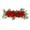 thumbnail image 2 of Flor Artificial Fila De Rosas Ticfox Decoración De La Puerta De Flores Delantera-Rojo 65 x 16 cm, 2 of 14