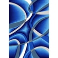 thumbnail image 5 of Planet Rugs Premium 3D Thick Abstract Indoor Area Rug 2305 Ocean Blue, 5 of 11