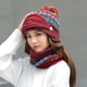 thumbnail image 5 of Gorro de mujer, gorro de punto de invierno 3 en 1, gorro cálido de invierno elaborado con cuidado, 5 of 8