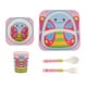 thumbnail image 4 of EeaseMX Juego de comedor de 5 piezas para niños pequeños, plato, tazón, taza, tenedor y cuchara de bambú., 4 of 7