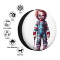 thumbnail image 4 of Saiise Chucky Ai Print Rv Spare Tire Cover Wheel Tire Cover for Travel Trailers Protectors Weatherproof Dust-Proof for Camper Trailer Truck SUV Rv Universal-15 inch, 4 of 8