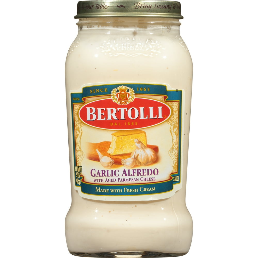 Bertolli Garlic Alfredo Sauce with Aged Parmesan Cheese, 15 oz