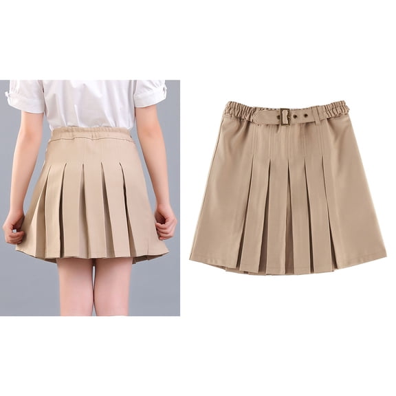 Uniform Skirts for Girls A-Line Pleated Skirts with Built-in Shorts Back To School Clothes for Tween Girls Mini Skirt 11-12 Years