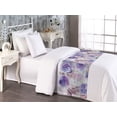thumbnail image 2 of Romantic Bed Runner, Watercolor Design Floral Pattern with Cold Purplish Colored Roses, Decorative Accent Bedding Scarf for Hotels Homes & Guest Rooms, Twin, Violet Warm Taupe and Mauve, by Ambesonne, 2 of 3