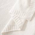 thumbnail image 6 of Battilo Cream Chenille Knit Throw Blanket,Soft Warm Ivory Throws,Lightweight Neutral Blanket,51"x67", 6 of 9