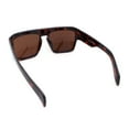 thumbnail image 4 of Mens Flat Top Rectangle Keyhole Thick Plastic Mobster Sunglasses Tortoise - Brown, 4 of 4